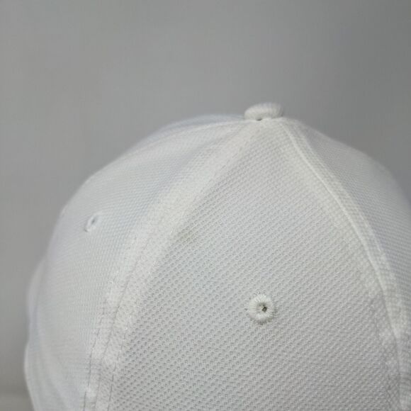Under Armour Fitted Hat White L/XL Classic Fit Blitzing Embroidered 6 Panel - Picture 6 of 10